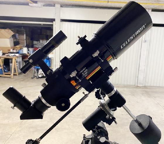 Lunette Celestron sur monture équatoriale EQ1