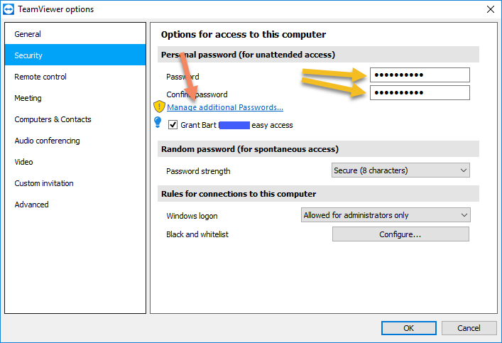Image result for TeamViewer lan password
