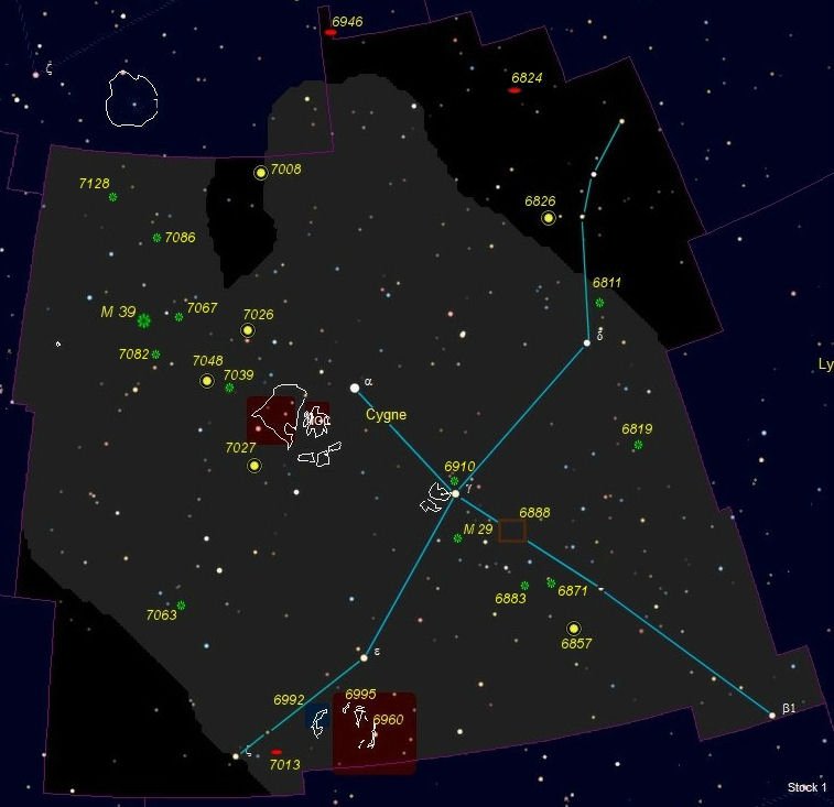 Résultat de recherche d'images pour "constellation du cygne"