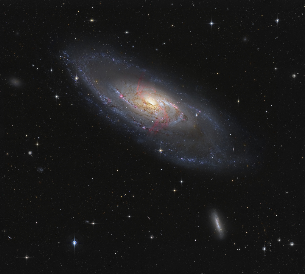 M106 Highest resolution ever - added H-alpha