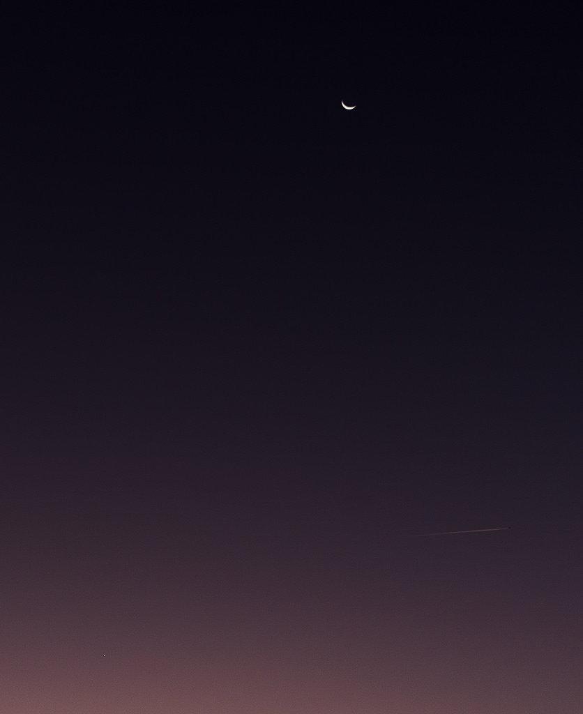 Fin croissant & Venus dans l'aurore du matin 2 - 16 octobre 2017