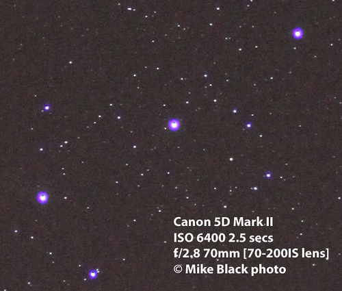 Canon 5D Mark II 2; 'Black Dots' reproduced