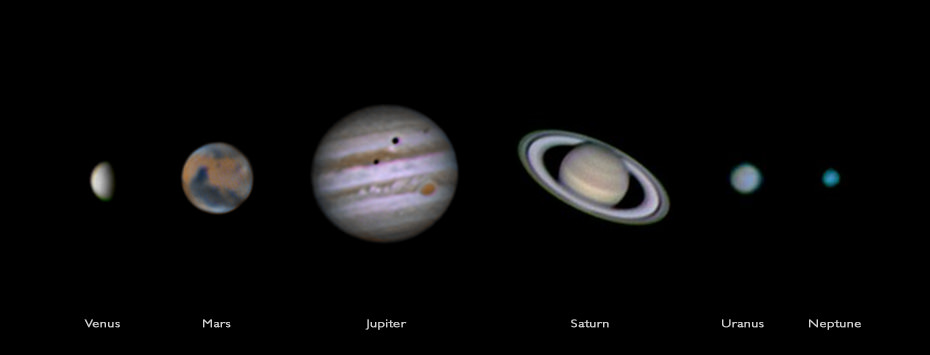 From Venus to Neptune : 6 planets, 1 webcam