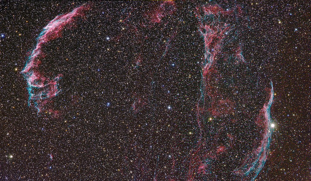 Cygnus Loop Narrowband,RGB.