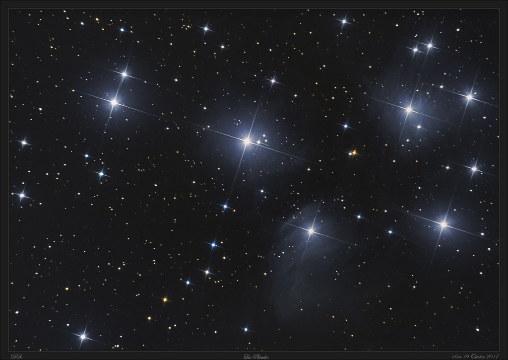 M45 - Les Pleiades - 16 et 19 octobre 2017