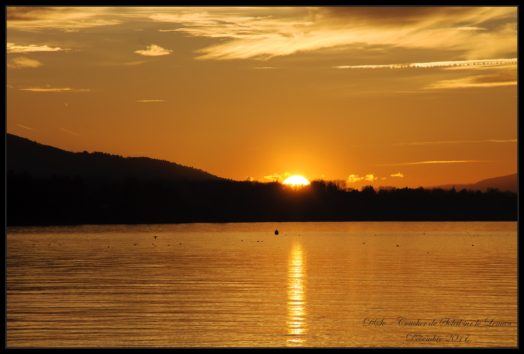 Dernier Coucher 2017 sur le Lac Leman