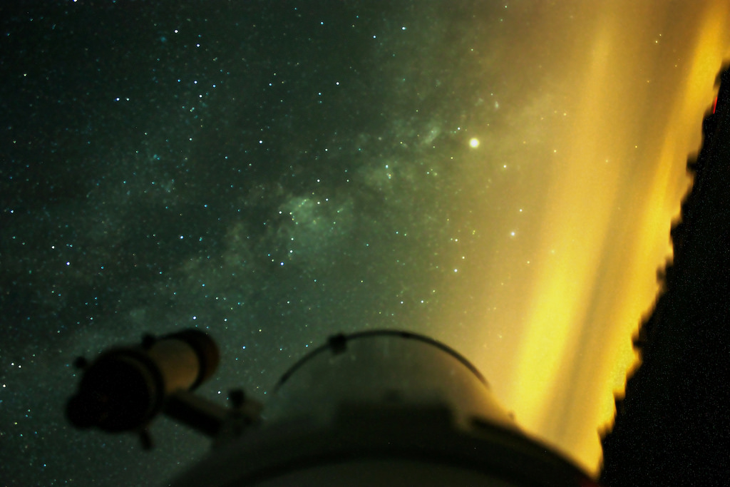 Voie lactée et saturne