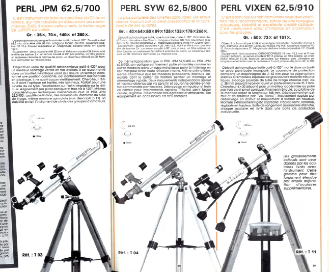 Résultat de recherche d'images pour "lunette astronomique Perl JPM 62,5/700"