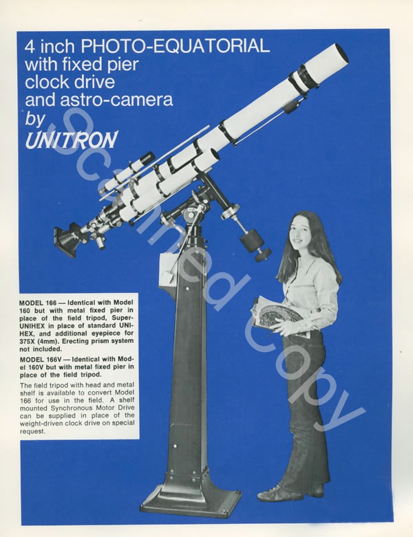 Unitron 4 inch Model #166 Photo-Equatorial
