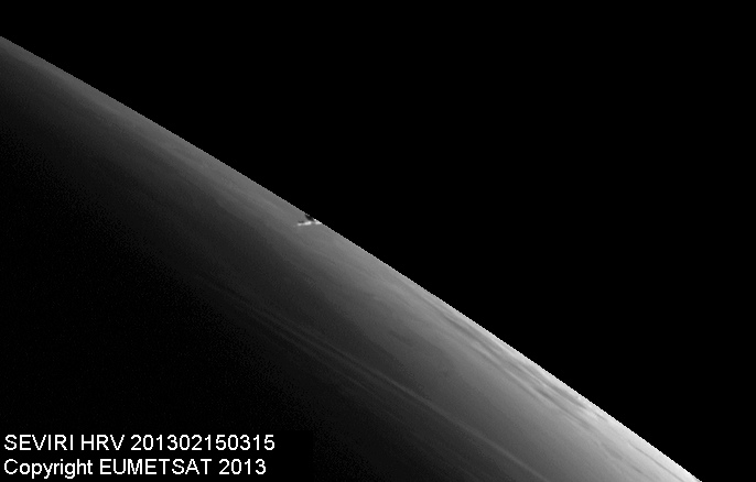 Meteor vapour trail, 15th Feb 2013