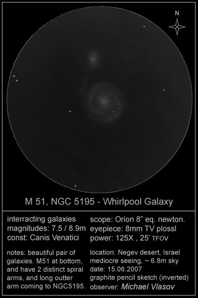 Messier 51 & NGC5195 (Whirlpool Galaxy) - Deep Sky Watch