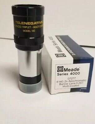 MEADE SERIES 4000 2X Telenegative Amplifier 07277-01 Barlow Lens - Model  #140 - EUR 34,43 | PicClick FR