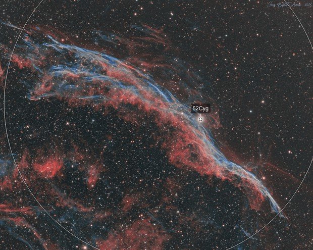 NGC6990 - The Witch's Broom Nebula - HOO