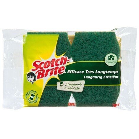 SCOTCH BRITE - Lot de 2 éponges grattantes efficacité longue durée - vert -  4046719707386