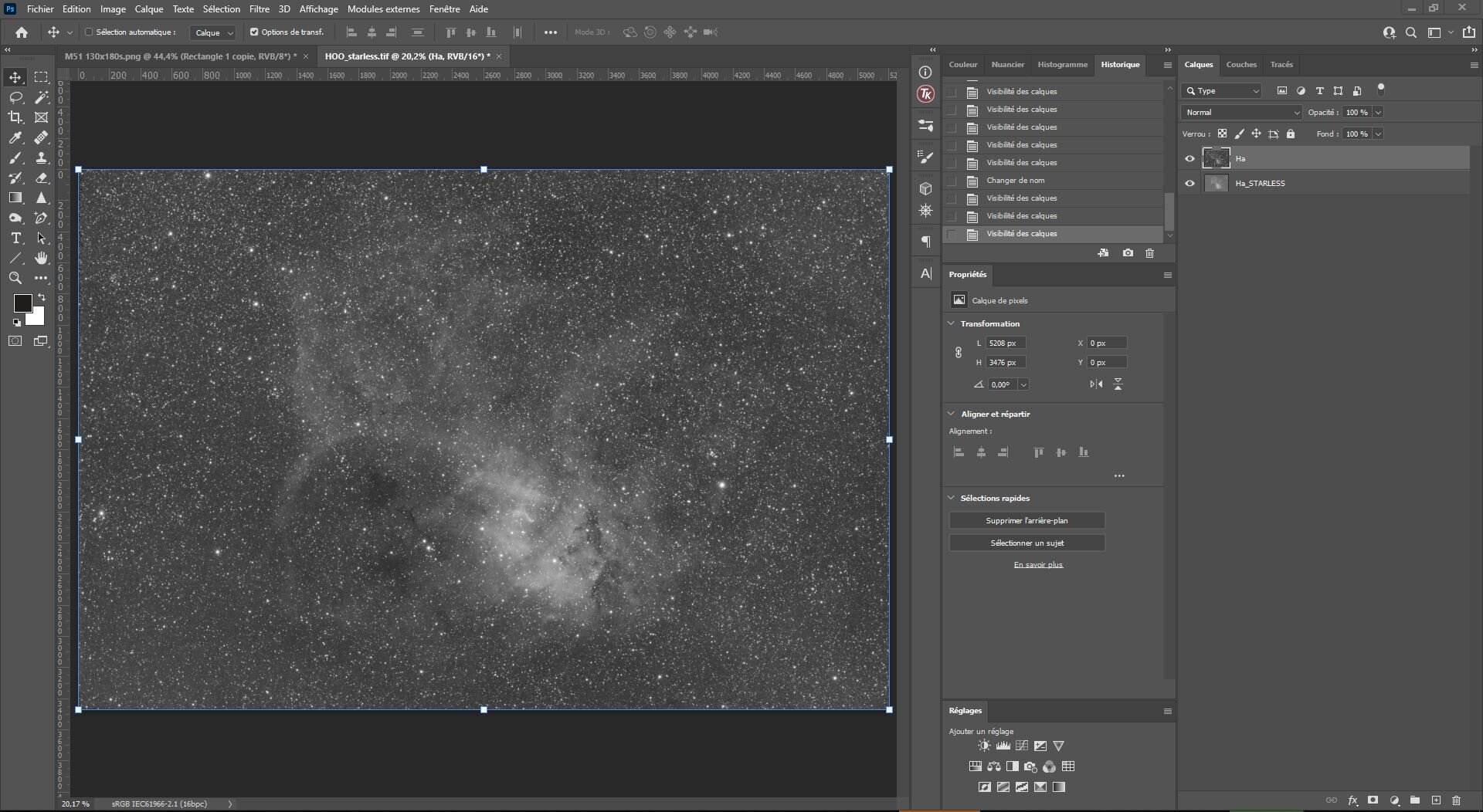 Plus d’informations sur « Réduction d'étoile sous Photoshop: une méthode avec starless »
