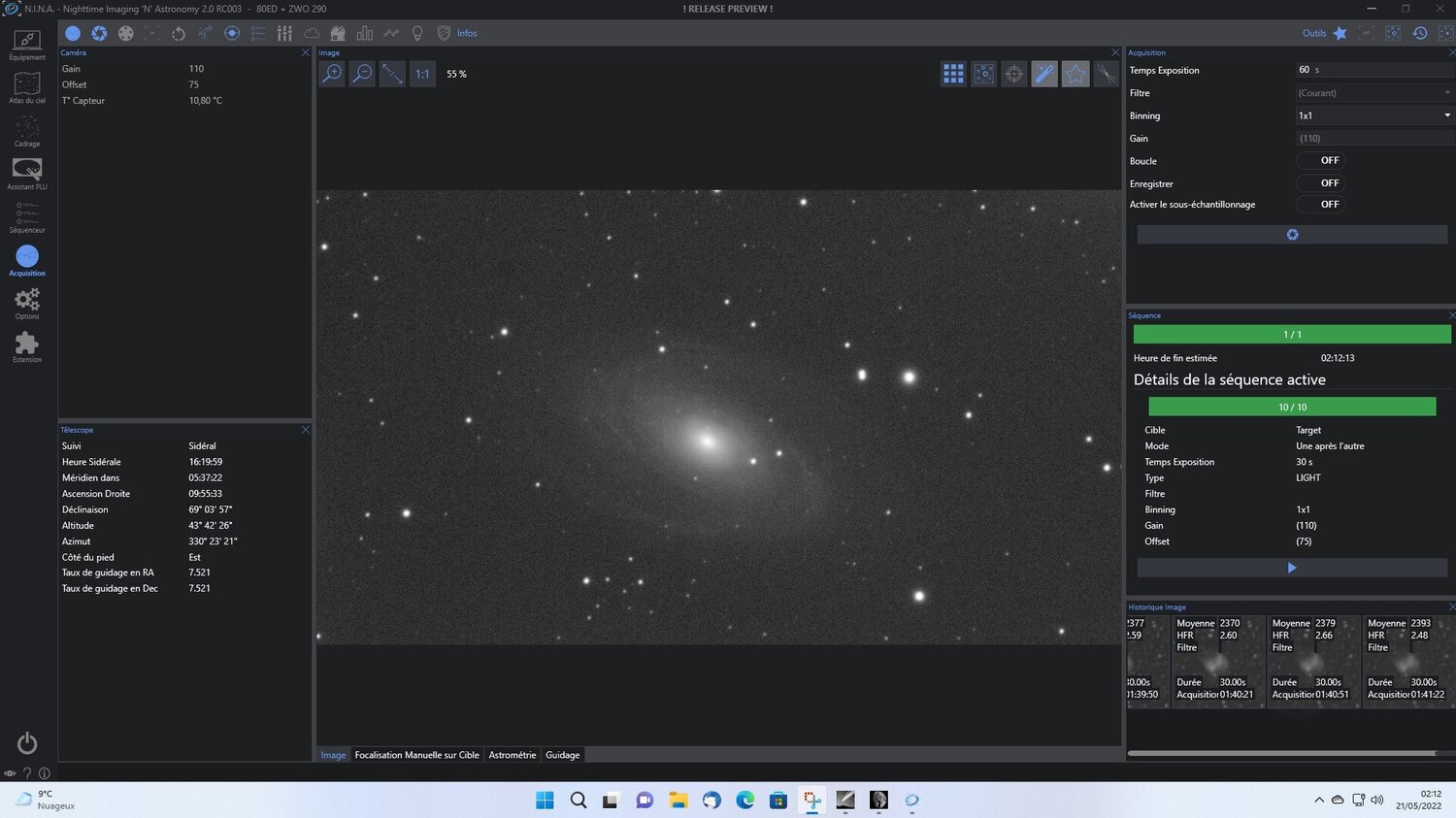 M81 en 60s de pose ZWO 290 NINA san,s autoguidage.jpg