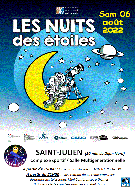 Nuit des Etoiles Chouette Astronomie (21- Nord Dijon)