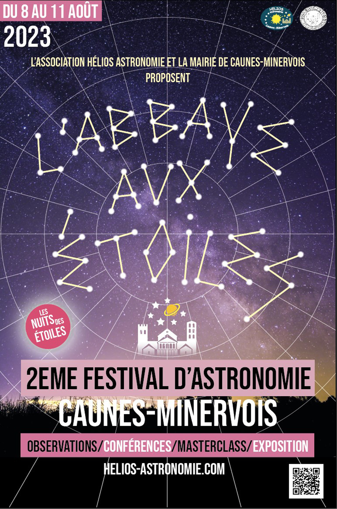 "L'ABBAYE AUX ÉTOILES" Deuxiéme Festival d'Astronomie de CAUNES-MINERVOIS